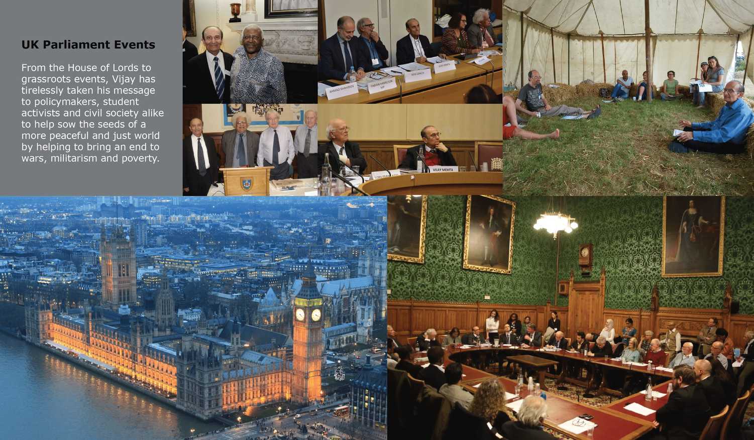 Vijay Mehta UK Parliament Events