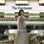 Renu Mehta at the Dorchester, silver dress 3